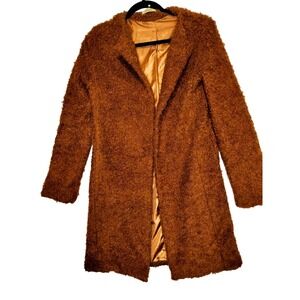 Piko 1988 Vintage Women's Textured Open Front‎ Acrylic and Wool Blend Coat